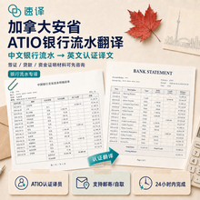 將圖片載入圖庫檢視器 加拿大安省ATIO 銀行流水翻譯